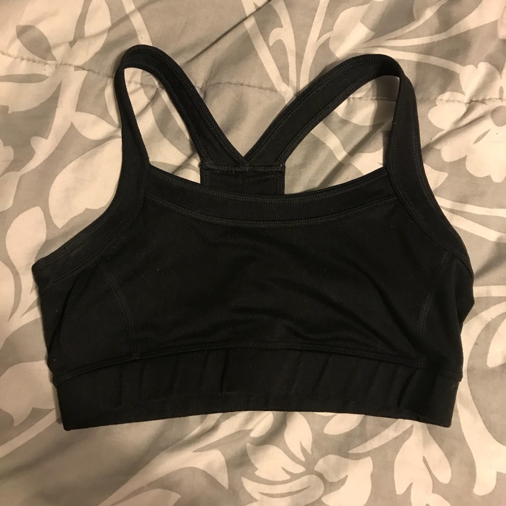 Zella Girl Black Unpadded Razor Back Sports Bra